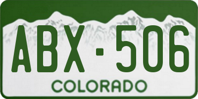 CO license plate ABX506