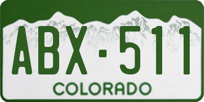 CO license plate ABX511