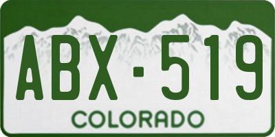 CO license plate ABX519
