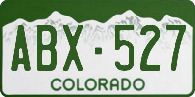 CO license plate ABX527