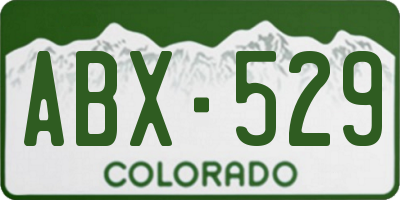 CO license plate ABX529
