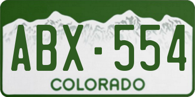 CO license plate ABX554