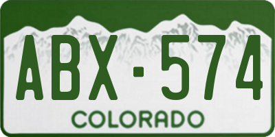 CO license plate ABX574