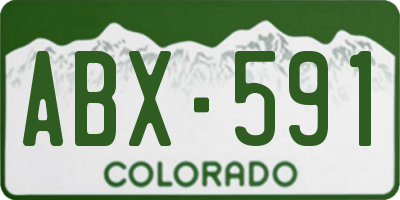 CO license plate ABX591