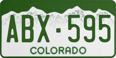 CO license plate ABX595