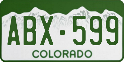 CO license plate ABX599