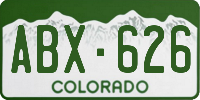 CO license plate ABX626