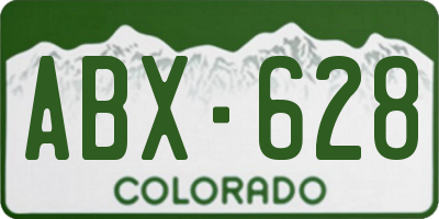 CO license plate ABX628