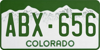 CO license plate ABX656