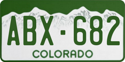 CO license plate ABX682