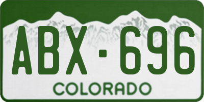 CO license plate ABX696