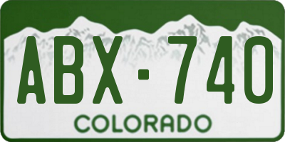 CO license plate ABX740