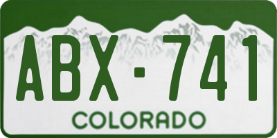 CO license plate ABX741