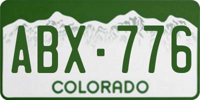 CO license plate ABX776