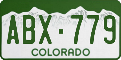 CO license plate ABX779