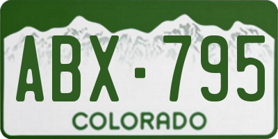 CO license plate ABX795