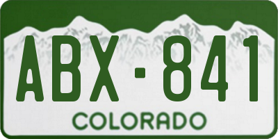 CO license plate ABX841