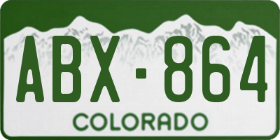 CO license plate ABX864