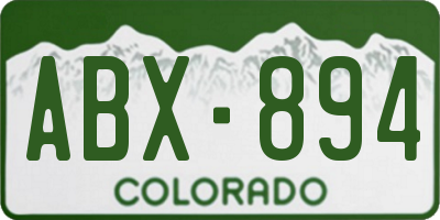 CO license plate ABX894