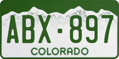 CO license plate ABX897