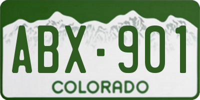 CO license plate ABX901