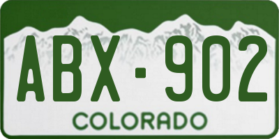 CO license plate ABX902