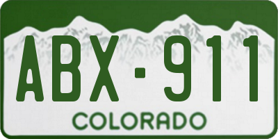 CO license plate ABX911