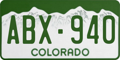 CO license plate ABX940