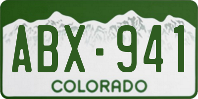 CO license plate ABX941