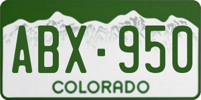 CO license plate ABX950