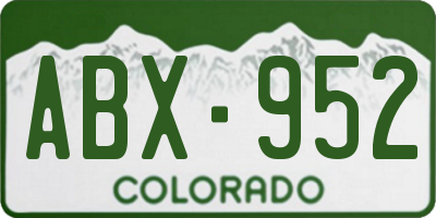 CO license plate ABX952
