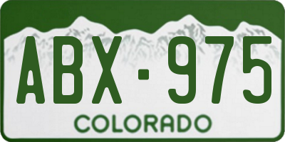 CO license plate ABX975