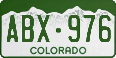 CO license plate ABX976