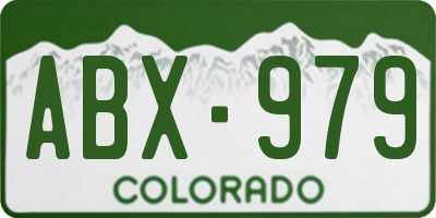 CO license plate ABX979