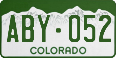 CO license plate ABY052