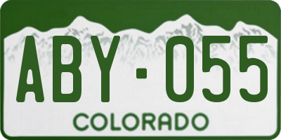 CO license plate ABY055