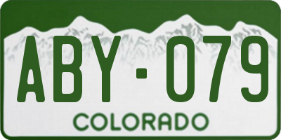 CO license plate ABY079