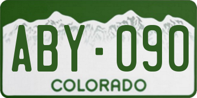 CO license plate ABY090