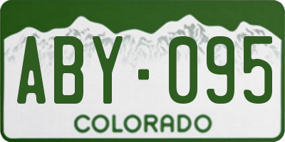 CO license plate ABY095
