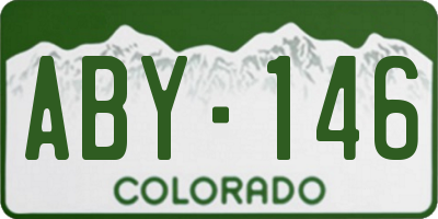 CO license plate ABY146