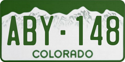 CO license plate ABY148