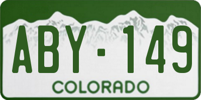 CO license plate ABY149