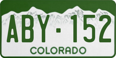 CO license plate ABY152