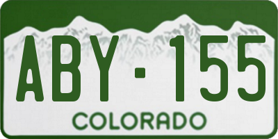 CO license plate ABY155
