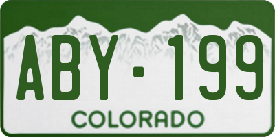 CO license plate ABY199