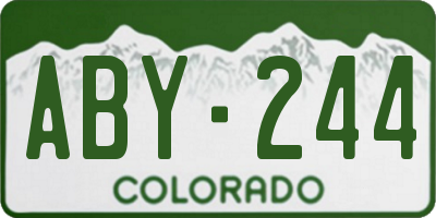 CO license plate ABY244