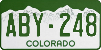 CO license plate ABY248