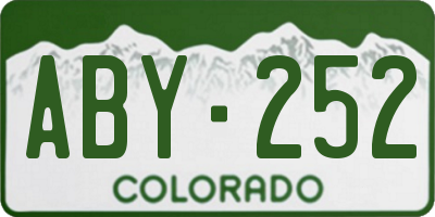 CO license plate ABY252