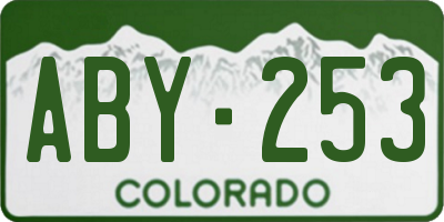 CO license plate ABY253