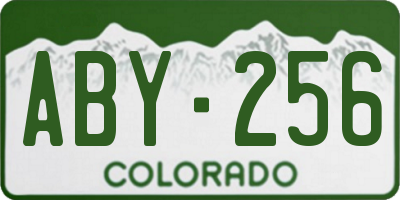 CO license plate ABY256